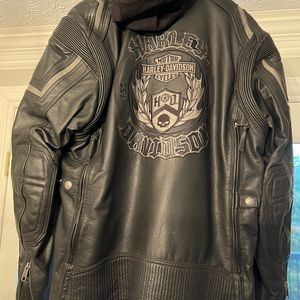Harley Davidson Leather Hooded Jacket new with tags.